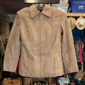 Terry Lewis Classic Luxuries Beige Leather stamped Jacket